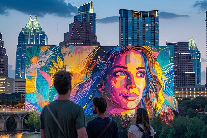 Austin Mural and Instagram Tour by Electric Pedicab - Pfluger Pedestrian Bridge for the big view