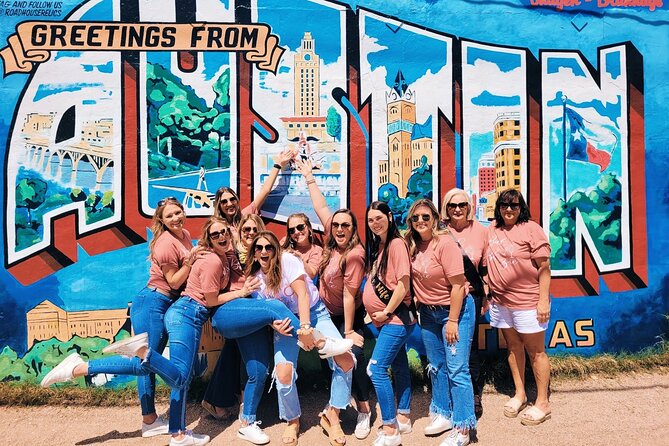 Austin Murals & Mimosas Roofless Party Bus Tour - Freddo ATX is the tour’s longest and most flexible stop