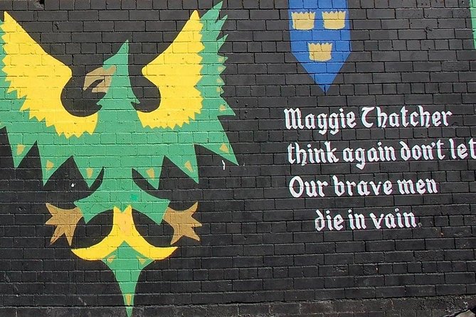 Belfast history of terror & mural 1 hr express private taxi tour - Starting at the Bobby Sands mural on Falls Road