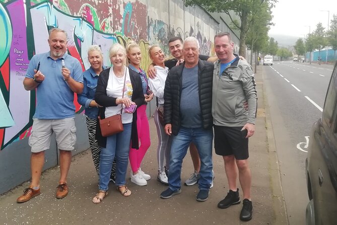 Belfast's Political Mural Taxi Tour - Starting at the Bobby Sands mural on Falls Road