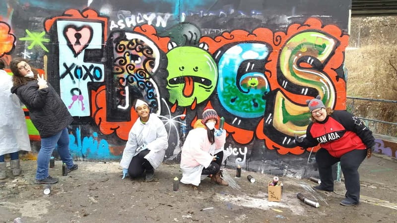 Berlin Graffiti Workshop For Groups & Team-Buildings - Painting a Legal Wall in Kreuzberg