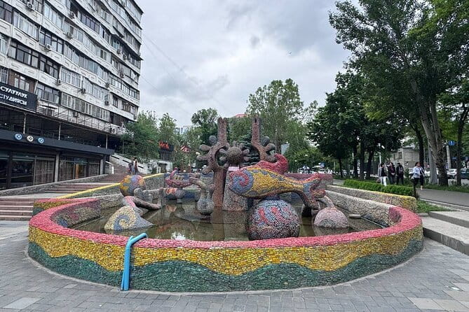 Bishkek Street Murals , Mosaics Arts and Kyrgyz Nomadic History - Chinghiz Aitmatov and The Red Apple