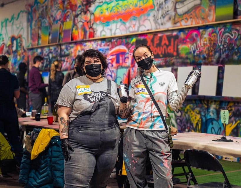 Chicago: BYOB Spray Paint and Sip Workshop - Turning spray paint into a finished artwork