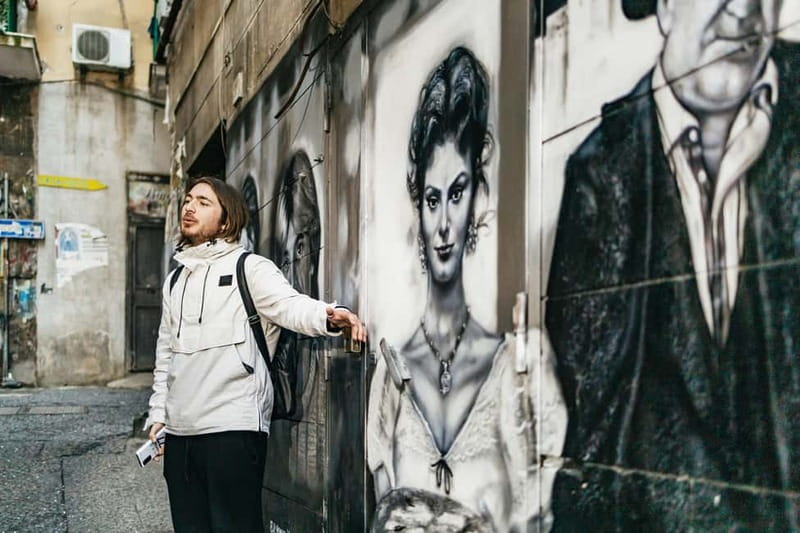 Naples: Spanish Quarters Folk Street Art w/ Sweets Tasting - The Maradona mural and the soul of Naples football