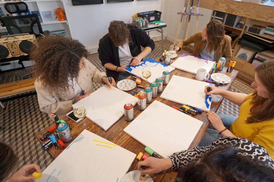 Paris: Graffiti on Canvas Workshop at an Art Studio - Starting at Graffiti Paris Atelier in the 14th arrondissement