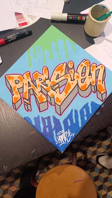 Paris: Graffiti on Canvas Workshop at an Art Studio - Is $70 a fair price for two hours?
