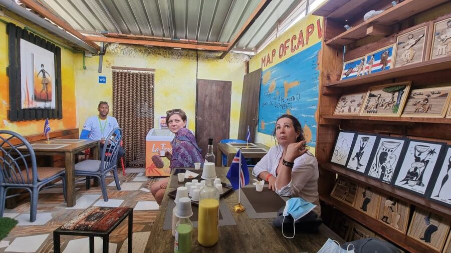Sal island: Santa Maria city tour, street art and tapas - Old photographs, utensils, and a wider view