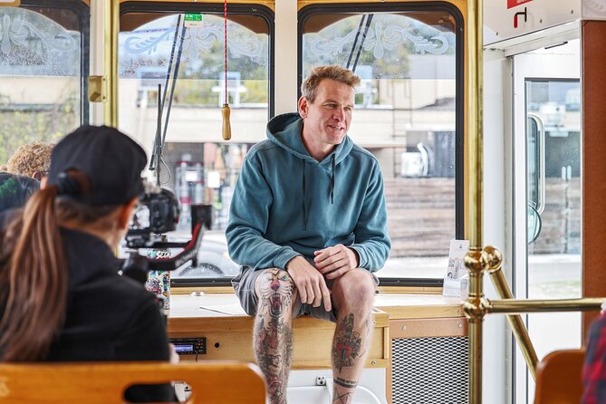 St. Pete’s Must-Do Murals Tour — The Premier Street Art Trolley - A trolley view of the city’s outdoor gallery