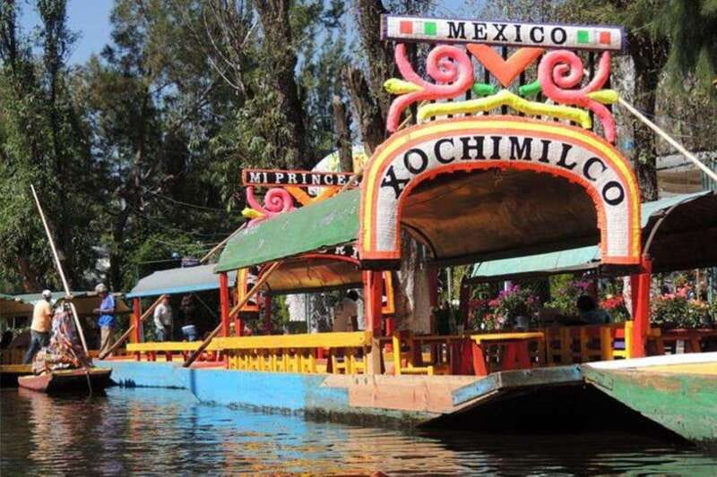 Xochimilco floating gardens, Coyoacan and UNAM murals - The Azteca Stadium stop
